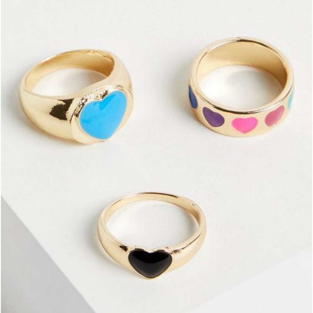 NWT Torrid size 10 set of 3 gold colored rings